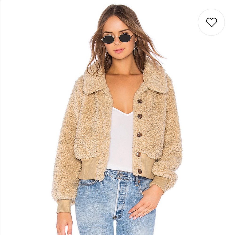Revolve Tularosa Teddy Jacket Beige